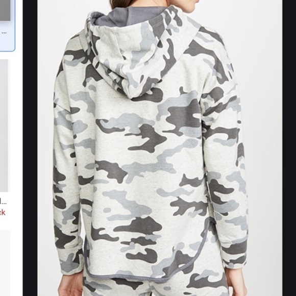 Sundry Camo Curved Hem Hoodie - Picture 7 of 7